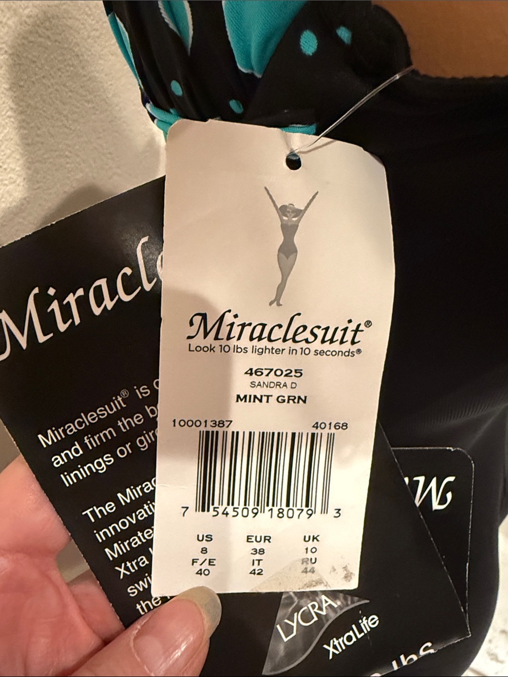 NWT Miraclesuit one piece swimsuit Sandra admins green size 8 - Picture 5 of 5